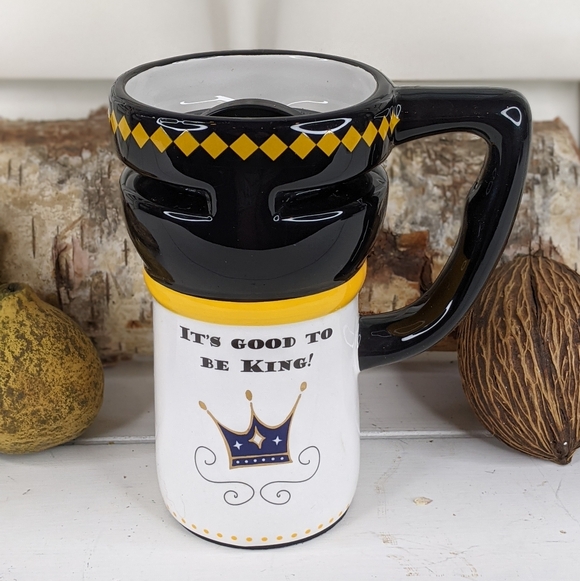 Other - “It’s Good to Be King!” Crown Design Ceramic Travel Mug with Lid